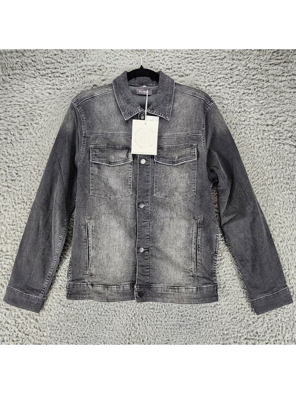 DL1961 Jacket Mens Small Vaughn Gray Long Sleeve Button Up Denim Trucker  *NWT*